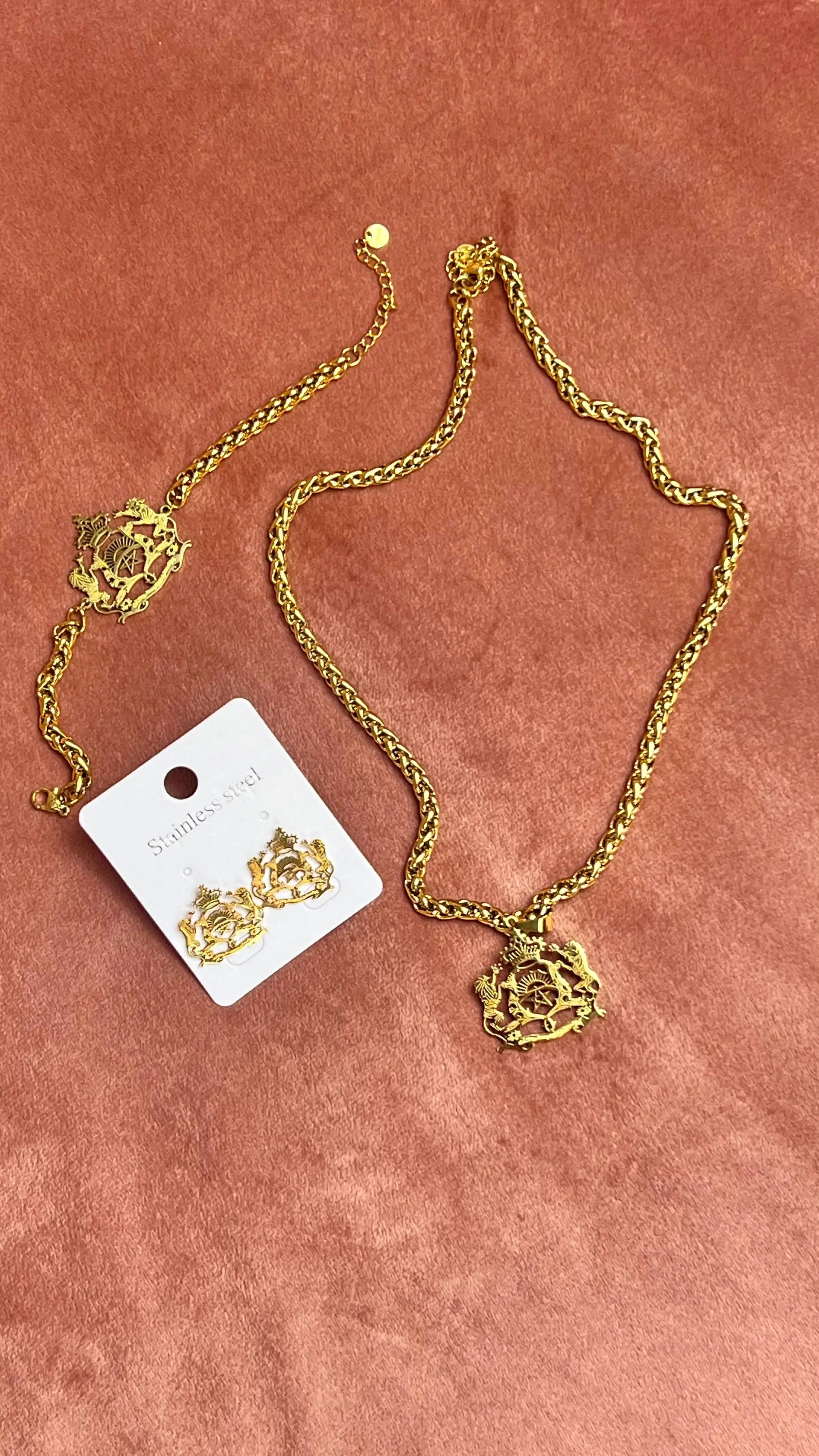 Maghreb Necklace, Bracelet and Earrings Set